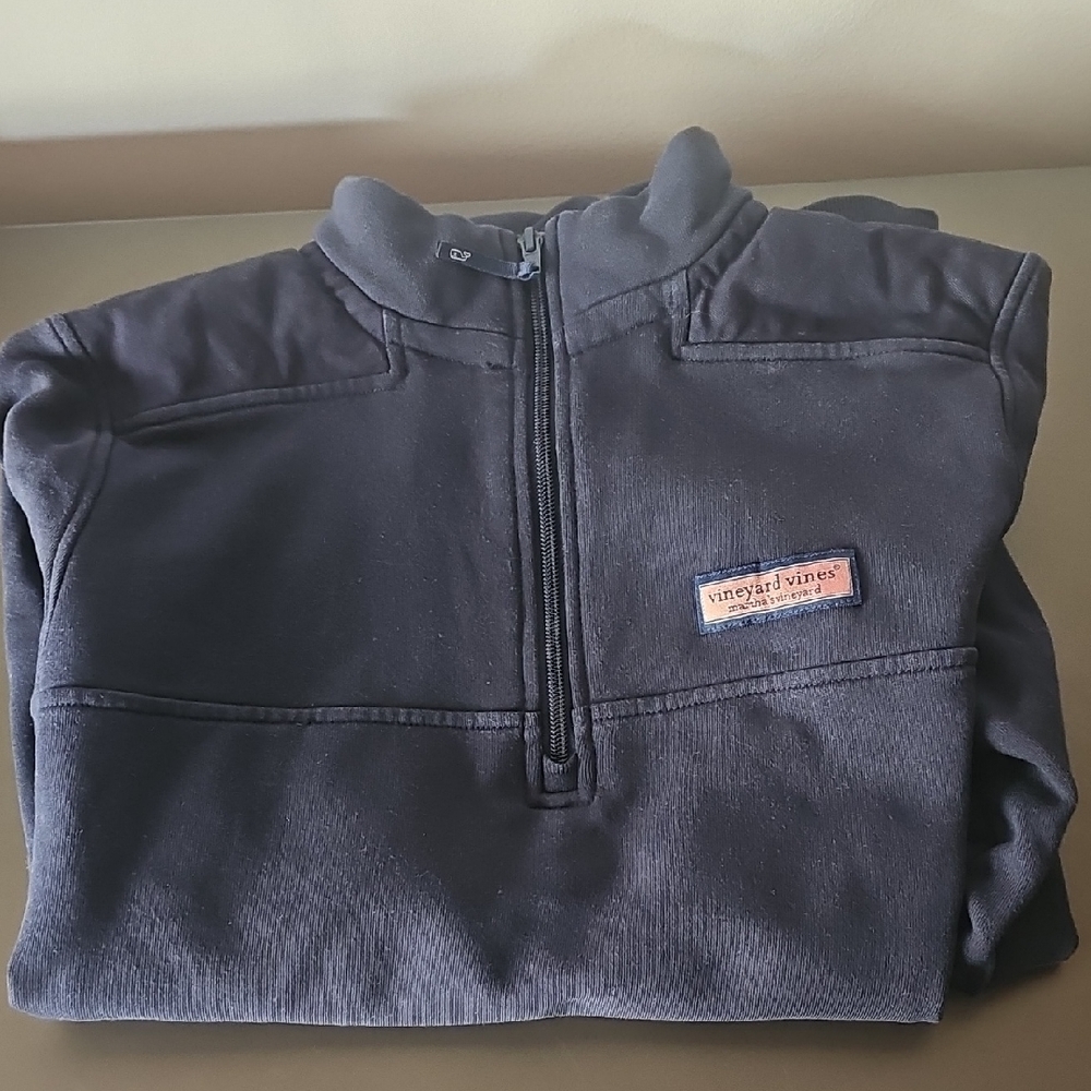 Boys Vineyard Vines Navy Quarter-Zip Sweatshirt Size XL 18